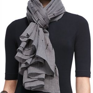 Rag & Bone Classic Dagger Wool Scarf, Asphalt